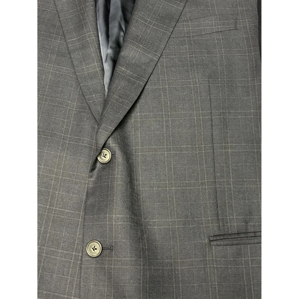Brooks Brothers 1818 Madison Full Canvas Plaid Ethomas‎ 130 's Wool Blazer 46R
